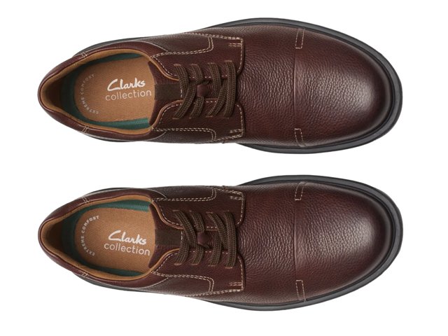 Clarks Gessler Oxford Uomo – Scarpa Casual In Pelle Marrone, Suola Leggera In EVA, Plantare Morbido, Taglia 45