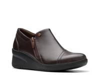 Suttyn Zip Wedge Slip-On Chocolate Leather view