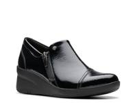 Suttyn Zip Wedge Slip-On Black Crinkle Leather view