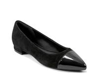 Kenzie Total Motion Flat Black Suede/Faux Patent Leather view