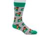 Dumpster Fire Men's Crew Socks Grey/Green view