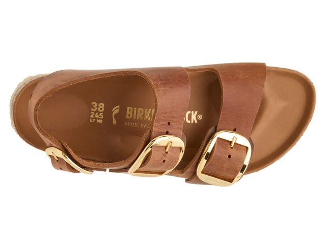 Birkenstock Milano 44 Brown Leather Sandal Comfort Casual Gorpcore Boho Birkenstock Milano Sandals - Men main image 2