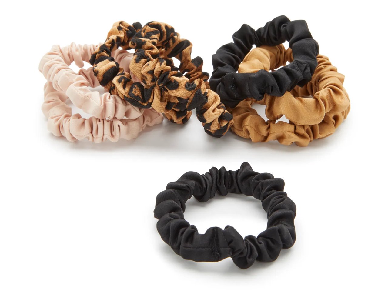 Skinny Satin Scrunchie Set - 8 Pack
