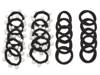 Faux Pearl Hair Tie Set - 20 Pack Black/Pearl White view