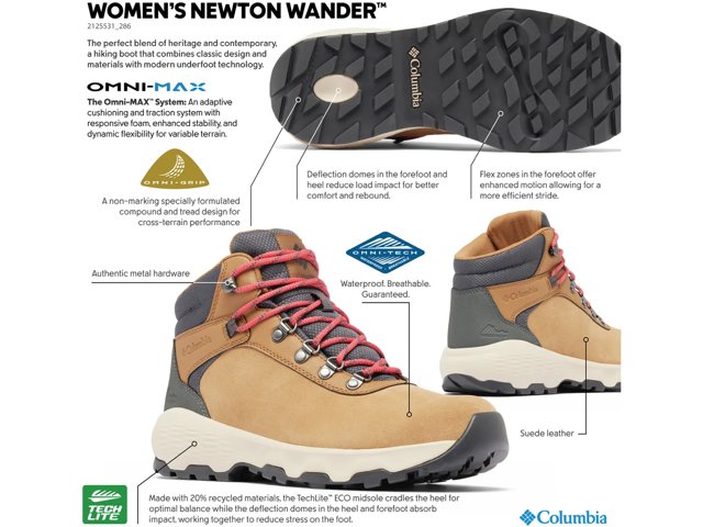 Columbia Newton Wanderer Mid Hiking Boot - Women's - Free Shipping