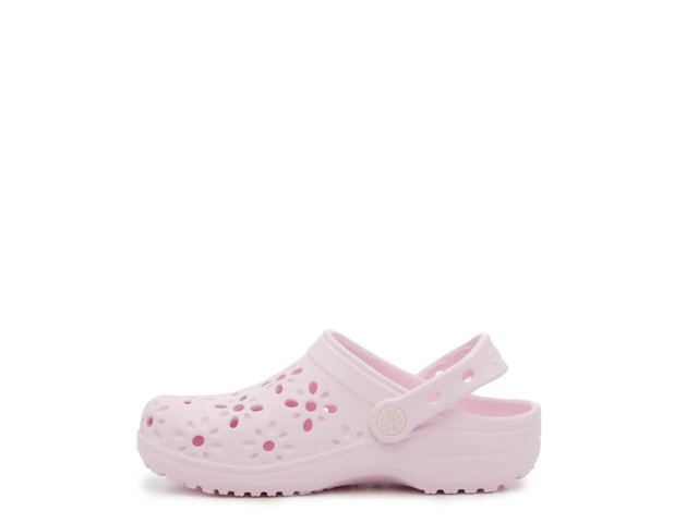 Classic Floral Cutout Clog - Kids'