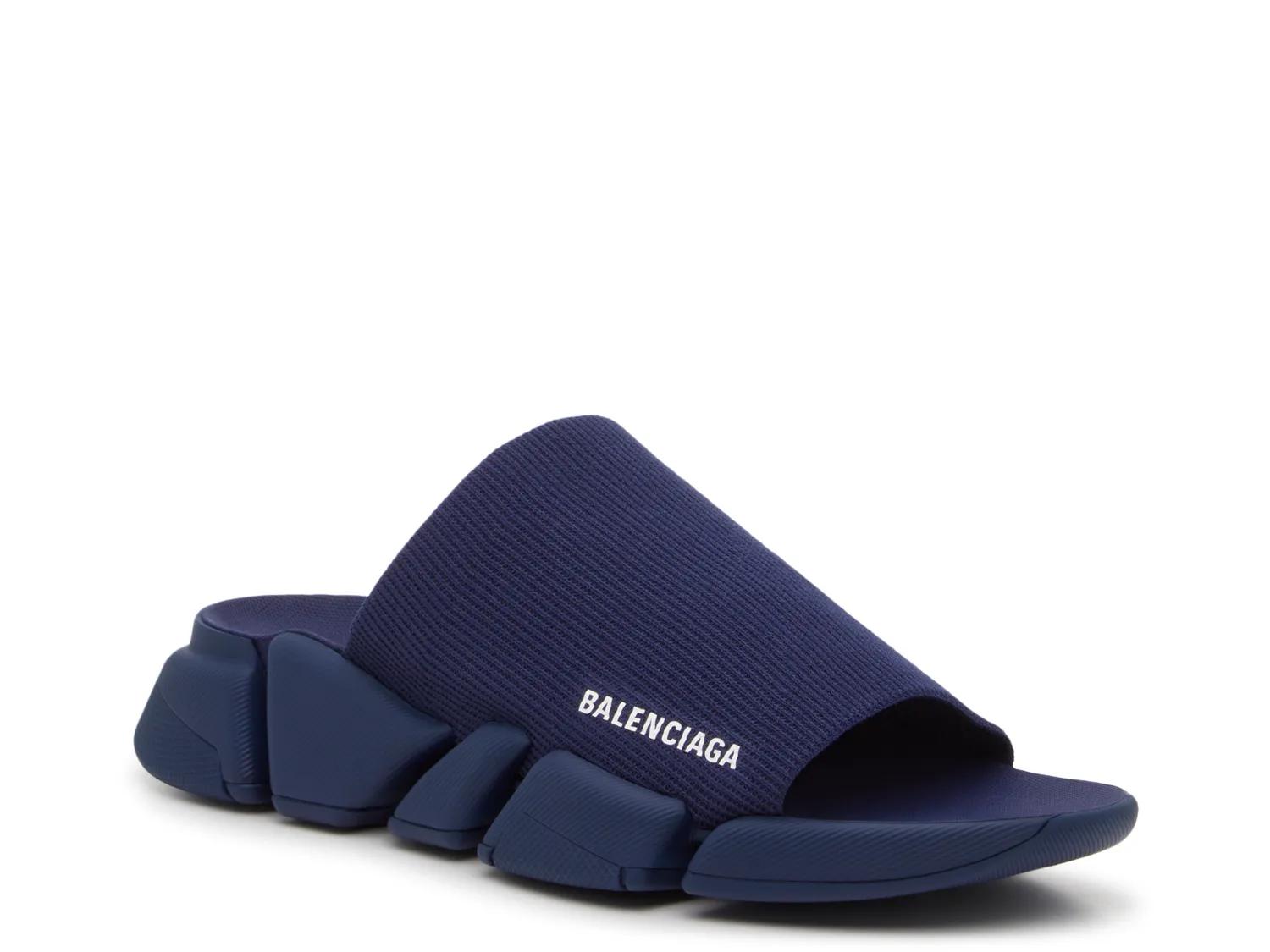 Authentic Men’s Balanciaga Slide Size 8 $395 Mens Balenciaga Hybrid Logo Pool Slides Sandals  main image 3