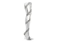 Knife Thigh High Boot Silver Metallic view