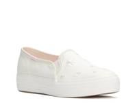 Double Decker Platform Slip-On Sneaker - Women's Snow White view