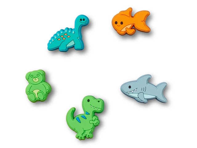 Cartoon Animals Jibbitz Set - 5 Pack