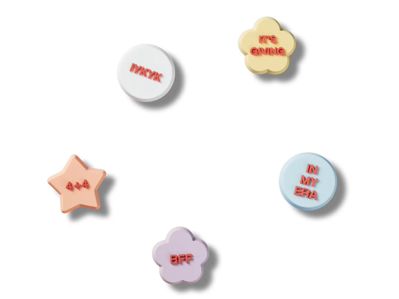 Conversation Shapes Jibbitz Set - 5 Pack