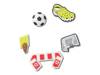 Soccer Team Jibbitz Set - 5 Pack Multicolor view