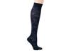 Floral Vines Women's Wide Calf Knee High Socks Navy Floral Print view