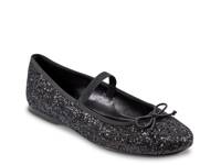 Phalon Ballet Flat Black Glitter view