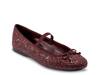 Phalon Ballet Flat Red Glitter view