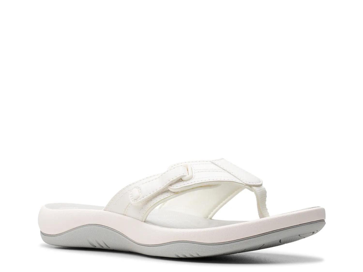 Clarks Sunmaze Loop Sandal | Women's | White | Size 5 | Sandals