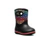 Baby Classic Rain Boot - Kids' Black Rainbow Star Print view