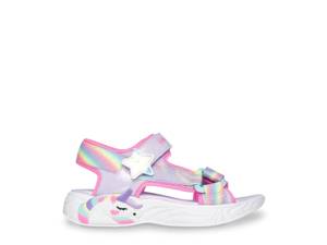Featuring the girls' Skechers Unicorn Dreams Dreamy Unicorns Light-Up Sandal .  Click to shop girls' Skechers at DSW Designer Shoe Warehouse
