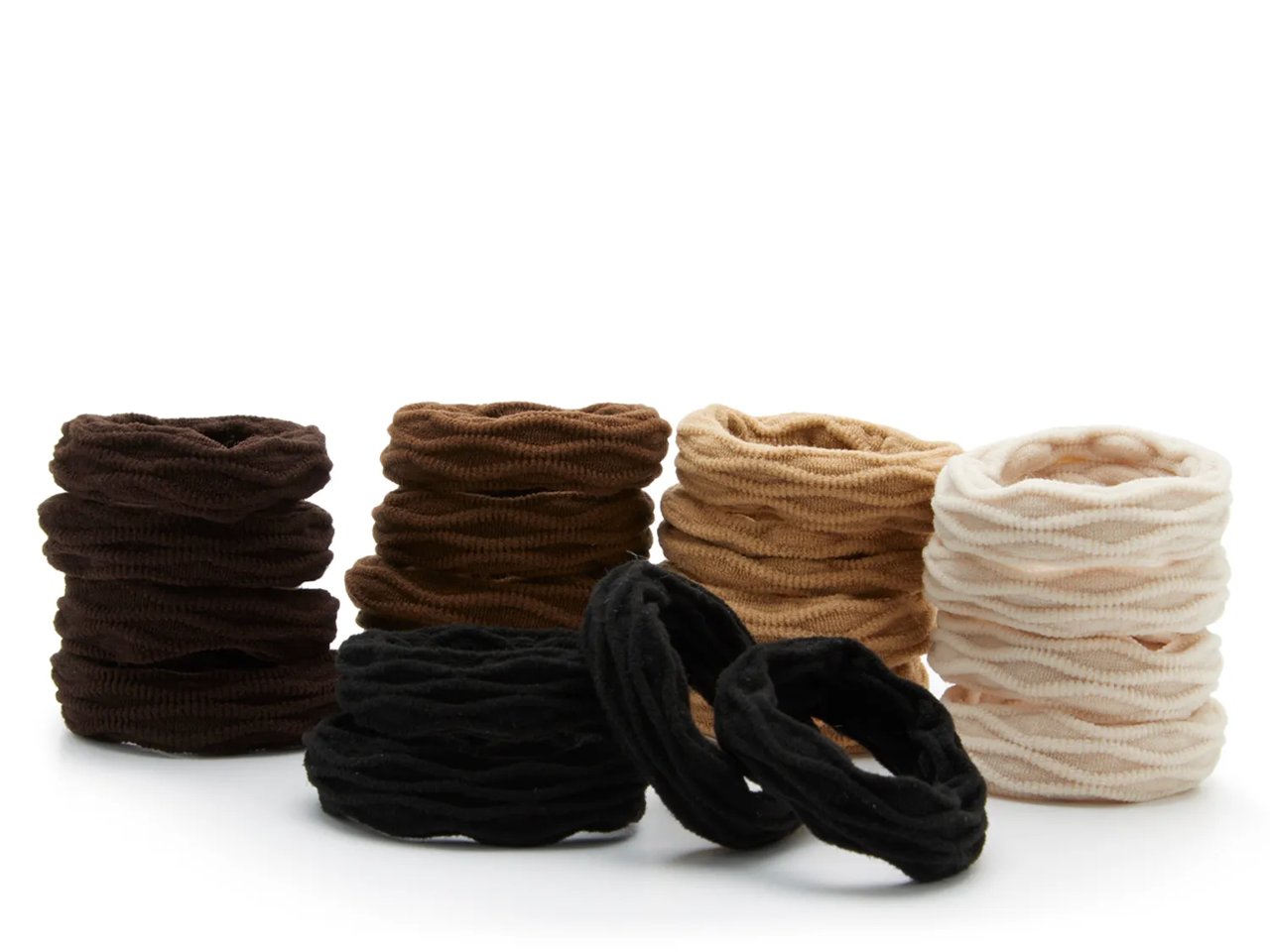 Textured Seamless Hair Ties - 20 Pack