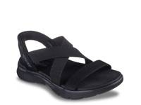 Hands Free Slip-ins: GO Walk Flex Glimmer Up Sandal Black view