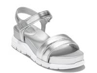 ZERØGRAND Wedge Sandal Silver Metallic view