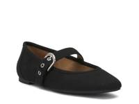 Nalahni Mary Jane Flat Black Fabric view