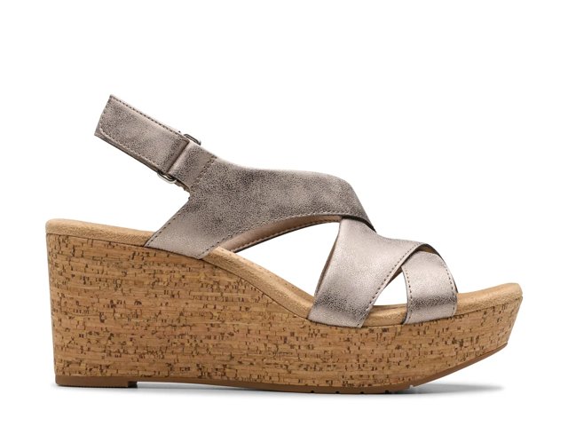 Rose Wedge Sandal