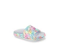Foamies x JGoldcrown Horizon 228 Heart Mural Slide Sandal - Kids' White view