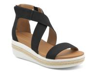 Cape May Wedge Sandal Black view