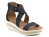 Cape May Wedge Sandal Navy view