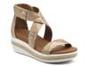 Cape May Wedge Sandal Tan/Beige Snake Print view