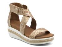 Cape May Wedge Sandal Tan/Beige Snake Print view