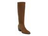 Fae Wide Calf Boot Brown Suede view