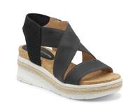 Carrie Wedge Sandal Black view
