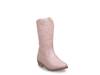 Zip Up Western Boot - Kids' Light Pink view