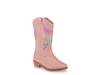 Zip Up Western Boot - Kids' Pink view