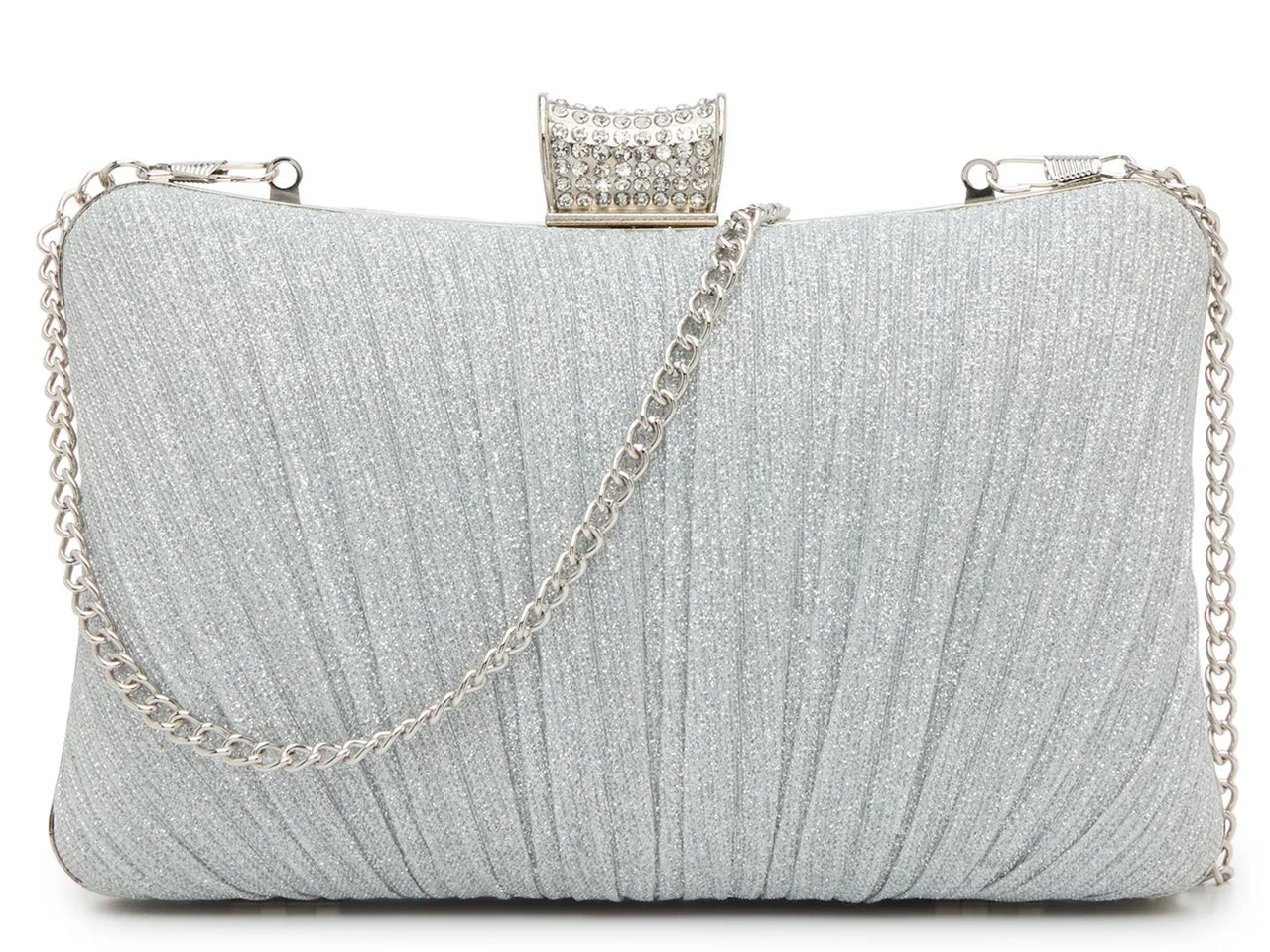 Glitter Pleat Clutch