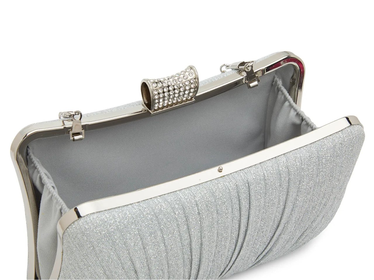 Glitter Pleat Clutch