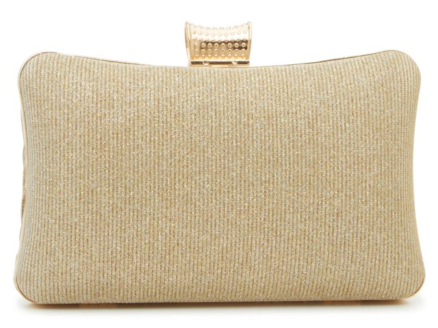 Glitter Pleat Clutch