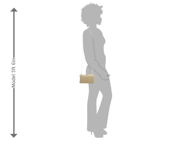 Glitter Pleat Clutch