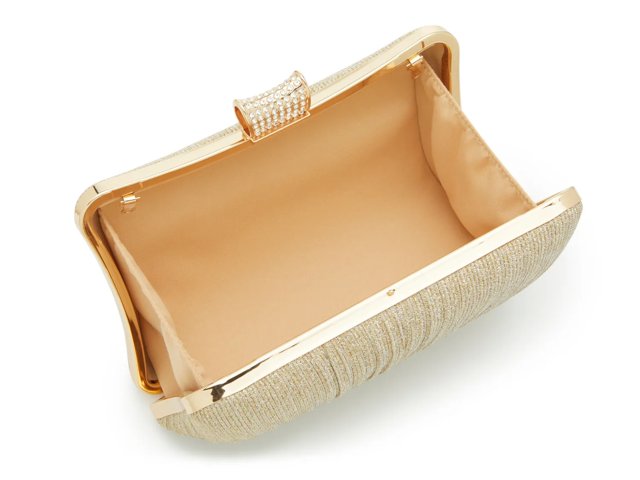 Glitter Pleat Clutch