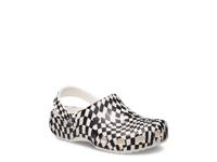 Classic Warped Checker Clog - Kids' White/Black view
