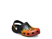 Classic Flames Clog - Kids' Black/Red Flame Print view