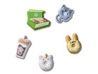 Coffee & Donuts Jibbitz Set - 5 Pack Multicolor view