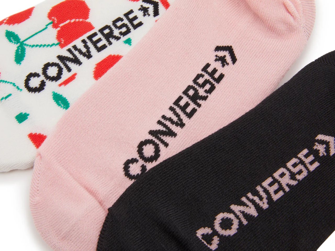 Cherry Women's No Show Socks - 3 Pack