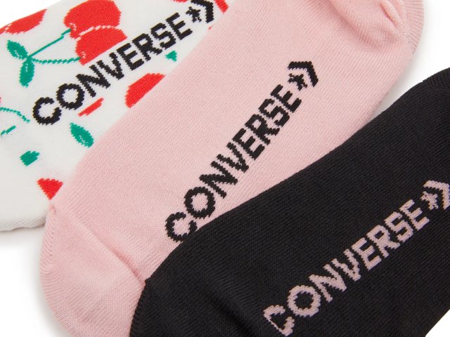 Cherry Women's No Show Socks - 3 Pack