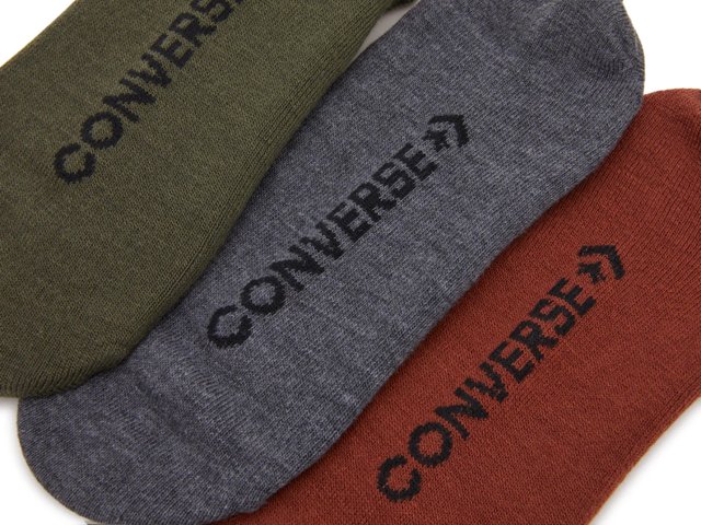 Chuck Patch Men's No Show Socks - 3 Pack