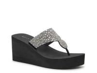Zeena Wedge Sandal Black view