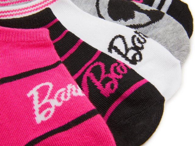 Barbie Kids' No Show Socks- 5 Pack
