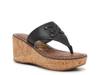 Ruth Wedge Sandal Black Leather view